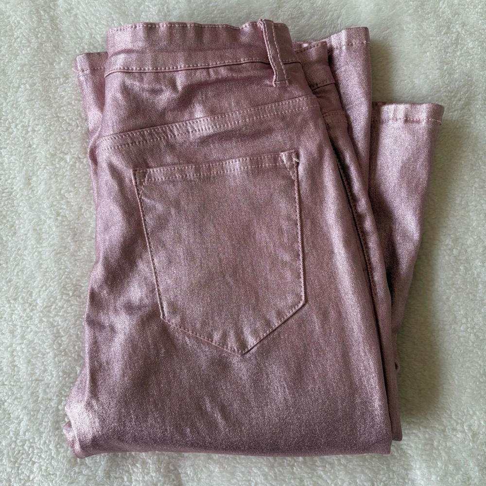 Flare Metallic Pink Women's Jeans